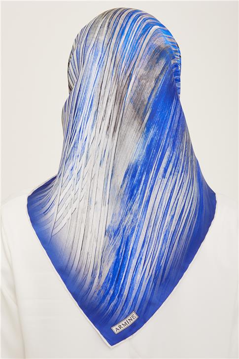 Armine Geometrik Desenli Sura İpek Eşarp 24Ya9144 6 80