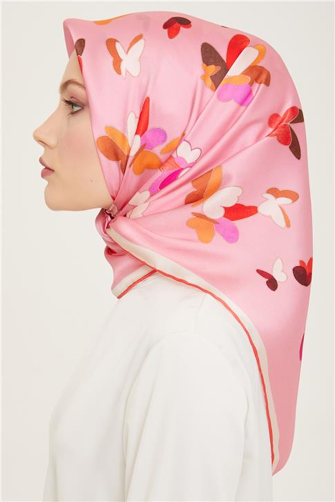Armine Obje Desenli Twill İpek Eşarp 24Ya9146 33 04