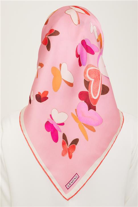 Armine Obje Desenli Twill İpek Eşarp 24Ya9146 33 04