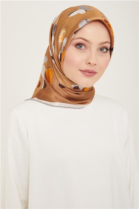 Armine Obje Desenli Twill İpek Eşarp 24Ya9146 33 83