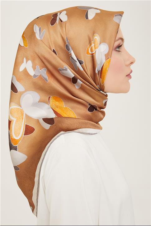 Armine Obje Desenli Twill İpek Eşarp 24Ya9146 33 83
