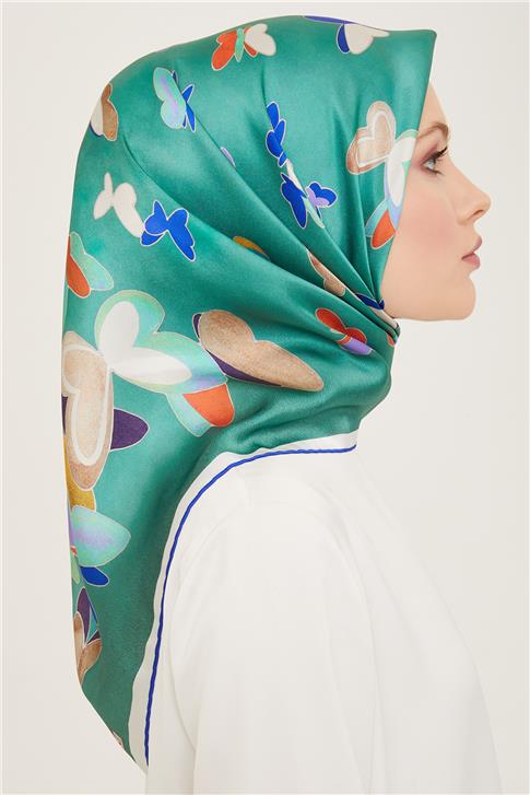 Armine Obje Desenli Twill İpek Eşarp 24Ya9146 33 84