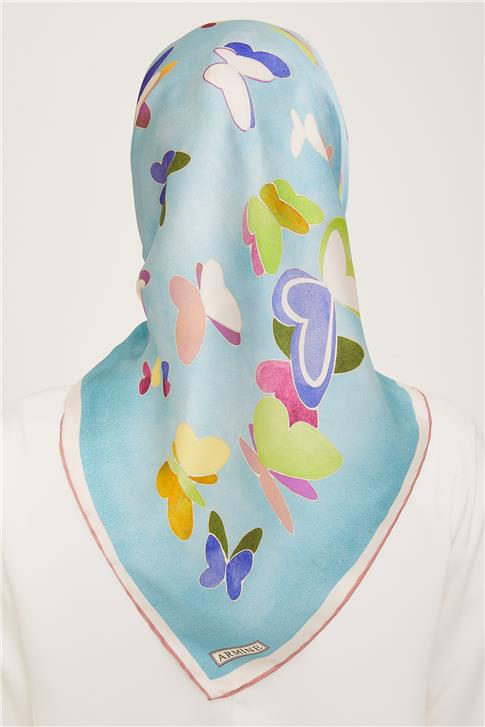 Armine Geometrik Desenli Sura İpek Eşarp 24Ya9147 36 32