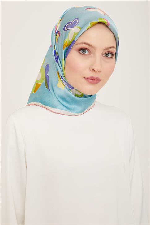 Armine Geometrik Desenli Sura İpek Eşarp 24Ya9147 36 32