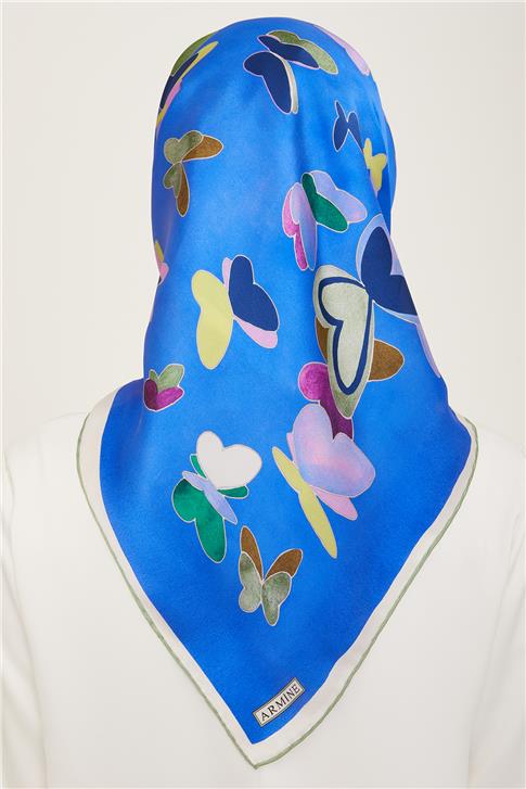 Armine Geometrik Desenli Sura İpek Eşarp 24Ya9147 36 81