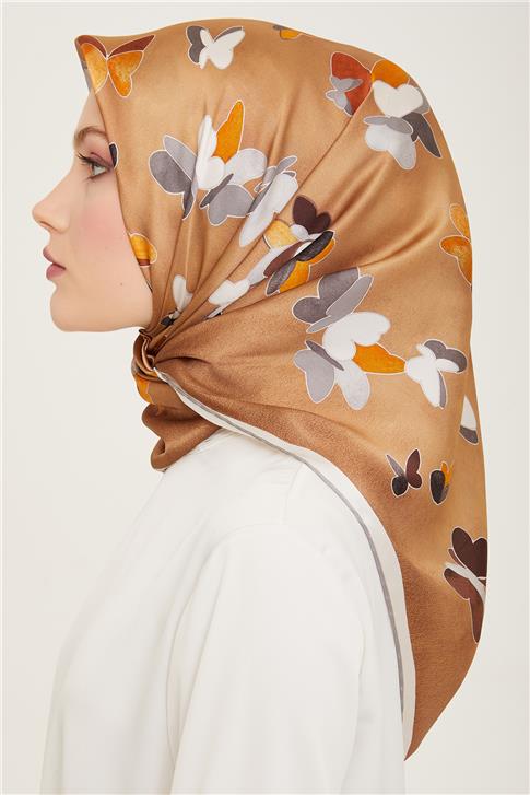 Armine Geometrik Desenli Sura İpek Eşarp 24Ya9147 36 83