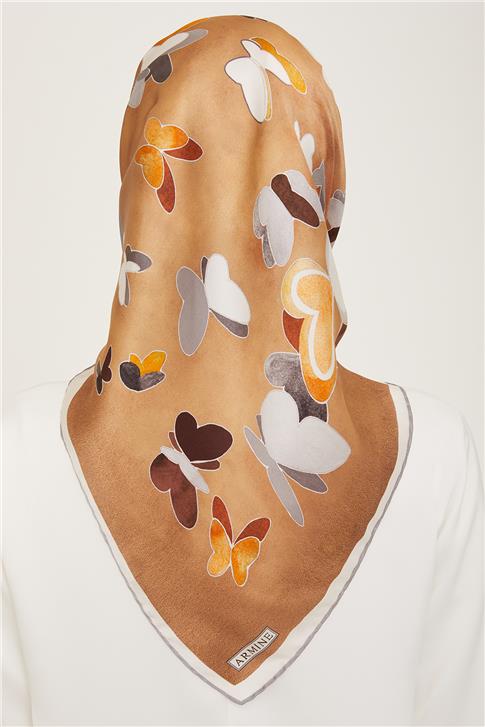 Armine Geometrik Desenli Sura İpek Eşarp 24Ya9147 36 83