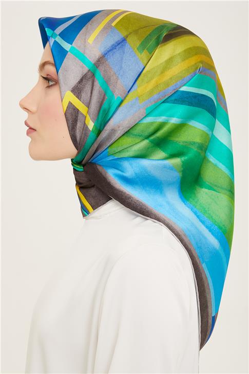 Armine Geometrik Desenli Twill İpek Eşarp 24Ya9147 36 53 