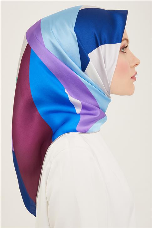 Armine Geometrik Desenli Twill İpek Eşarp 24Ya9148 31 31