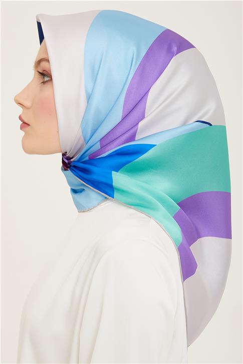 Armine Geometrik Desenli Twill İpek Eşarp 24Ya9148 31 31