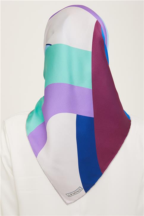 Armine Geometrik Desenli Twill İpek Eşarp 24Ya9148 31 31