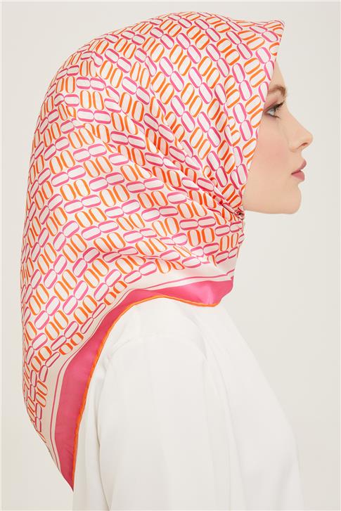 Armine Klasik Desenli Twill İpek Eşarp 24Ya9149 8 32