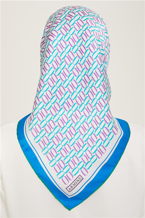 Armine Klasik Desenli Twill İpek Eşarp 24Ya9149 8 35