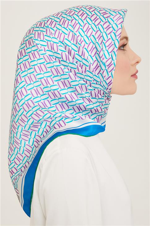 Armine Klasik Desenli Twill İpek Eşarp 24Ya9149 8 35