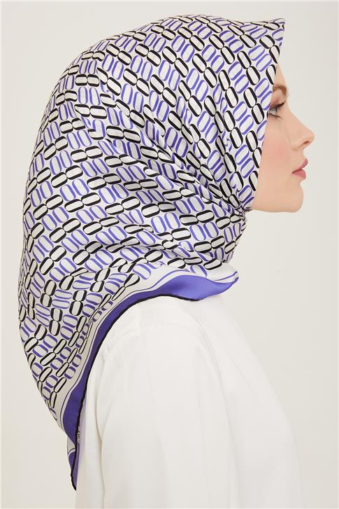 Armine Klasik Desenli Twill İpek Eşarp 24Ya9149 8 38