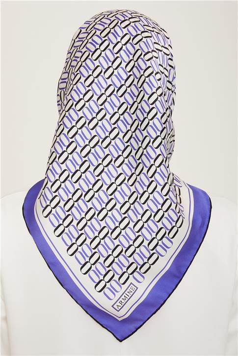 Armine Klasik Desenli Twill İpek Eşarp 24Ya9149 8 38
