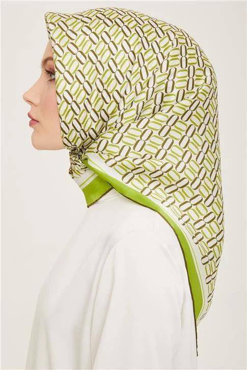 Armine Klasik Desenli Twill İpek Eşarp 24Ya9149 8 54