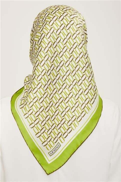 Armine Klasik Desenli Twill İpek Eşarp 24Ya9149 8 54