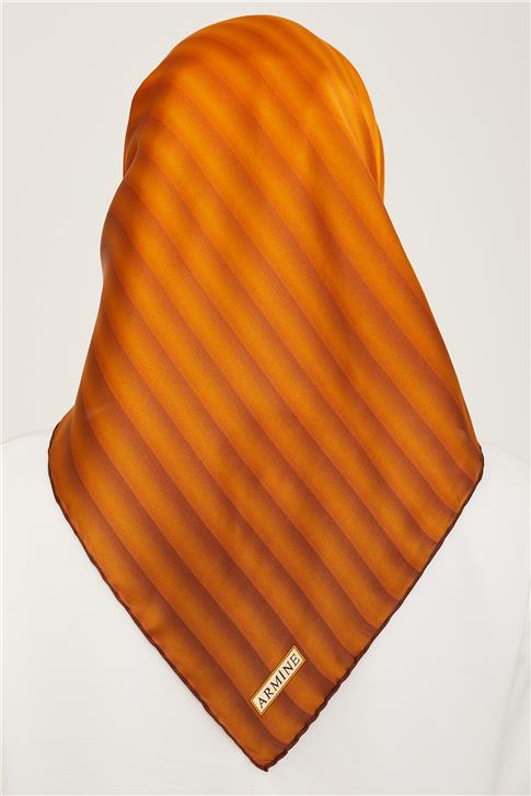 Armine Klasik Desenli Twill İpek Eşarp 24Ya9150 4 09