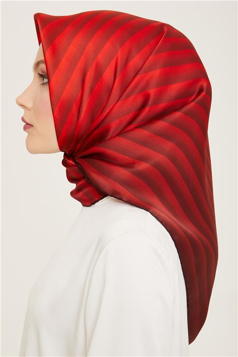 Armine Klasik Desenli Twill İpek Eşarp 24Ya9150 4 32