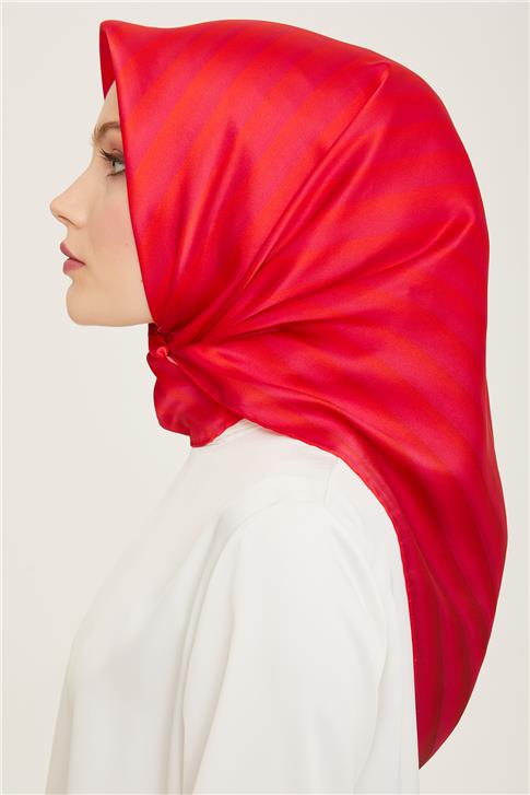 Armine Klasik Desenli Twill İpek Eşarp 24Ya9150 4 50