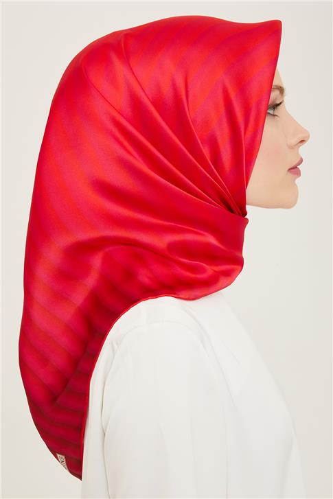 Armine Klasik Desenli Twill İpek Eşarp 24Ya9150 4 50