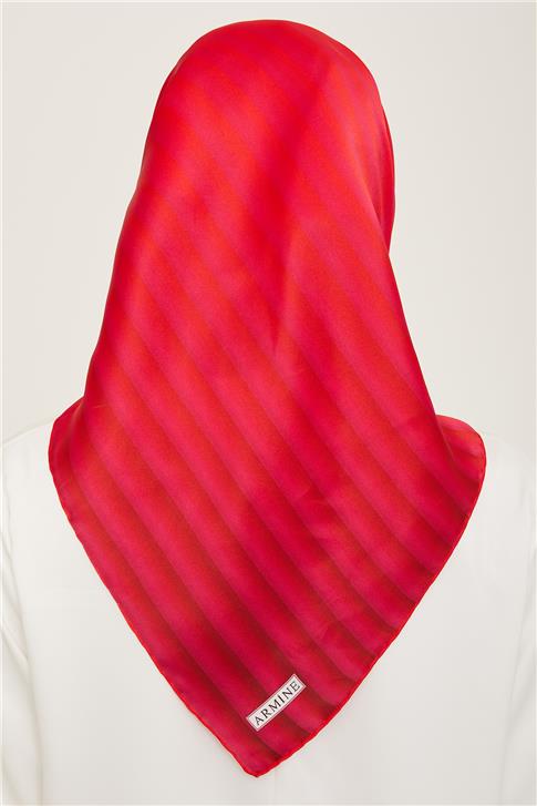 Armine Klasik Desenli Twill İpek Eşarp 24Ya9150 4 50