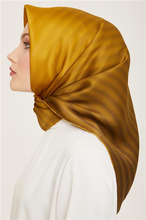 Armine Klasik Desenli Twill İpek Eşarp 24Ya9150 4 52