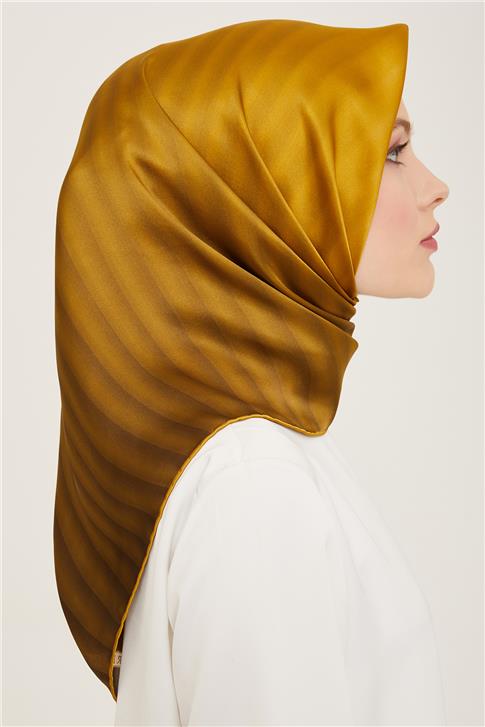 Armine Klasik Desenli Twill İpek Eşarp 24Ya9150 4 52