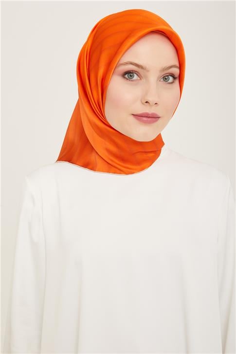 Armine Klasik Desenli Twill İpek Eşarp 24Ya9150 4 82