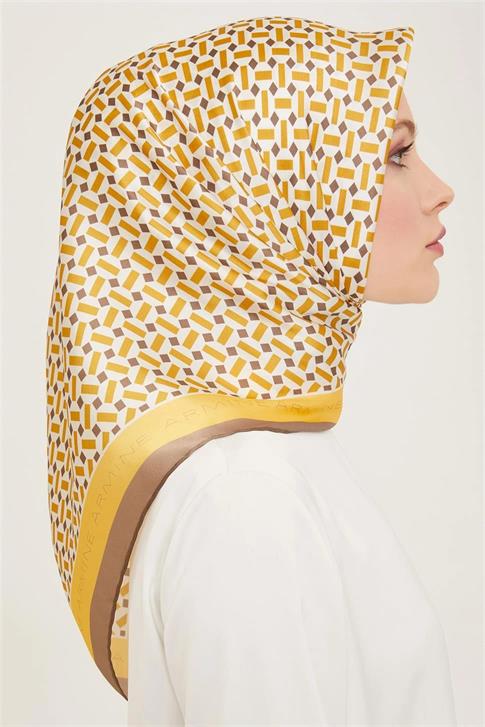 Armine Klasik Desenli Sura İpek Eşarp 24Ya9152 43 02