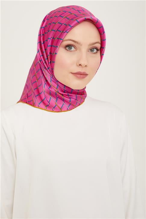 Armine Klasik Desenli Twill İpek Eşarp 24Ya9152 85 07