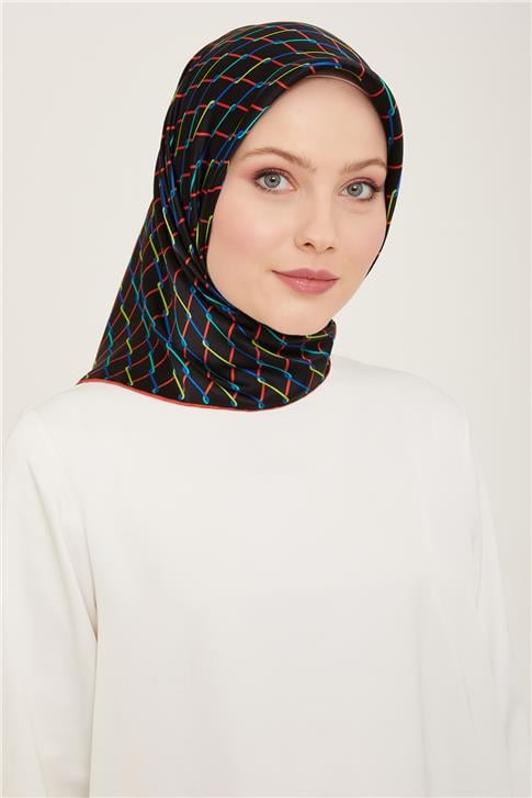 Armine Klasik Desenli Twill İpek Eşarp 24Ya9152 85 11