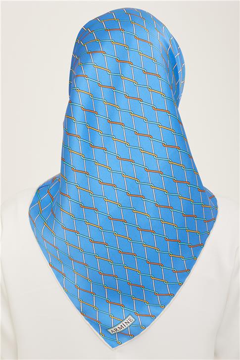 Armine Klasik Desenli Twill İpek Eşarp 24Ya9152 85 87