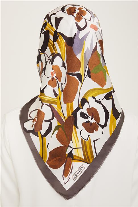 Armine Klasik Desenli Sura İpek Eşarp 24Ya9154 5 54