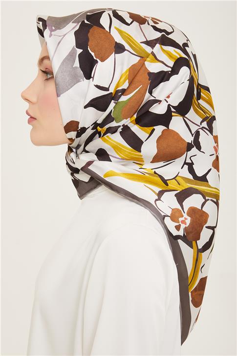 Armine Klasik Desenli Sura İpek Eşarp 24Ya9154 5 54