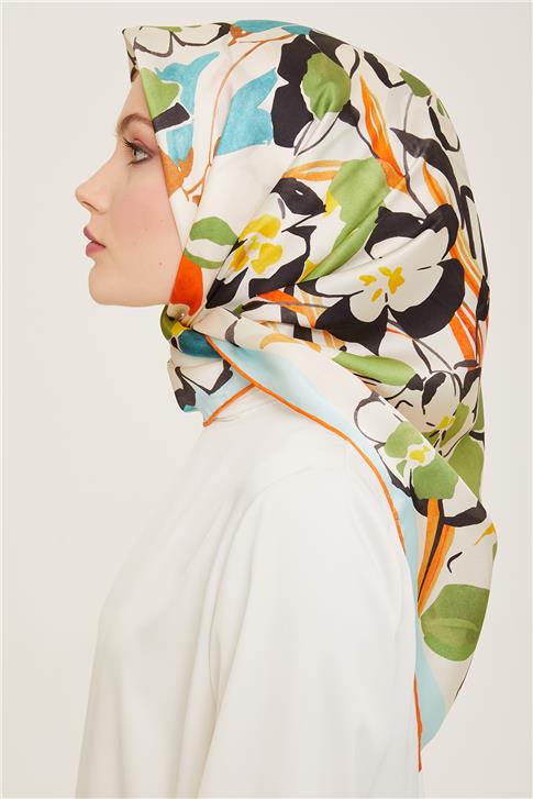 Armine Klasik Desenli Sura İpek Eşarp 24Ya9154 5 80