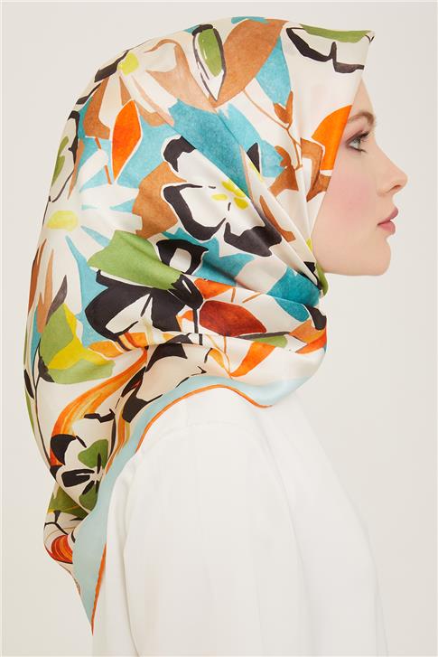 Armine Klasik Desenli Sura İpek Eşarp 24Ya9154 5 80