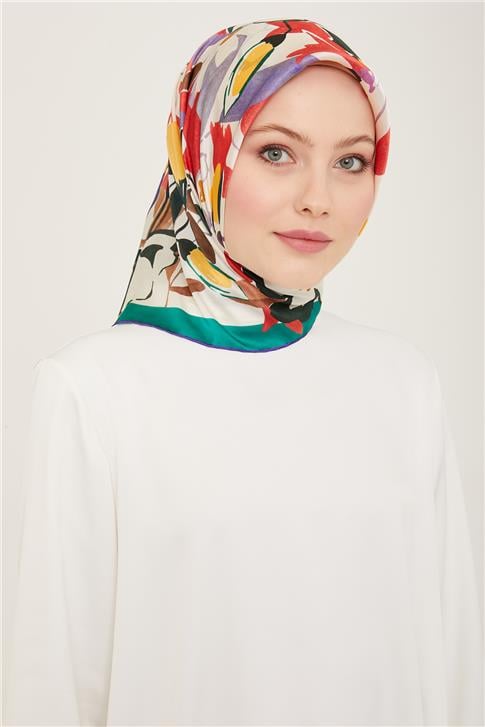 Armine Klasik Desenli Sura İpek Eşarp 24Ya9154 5 82