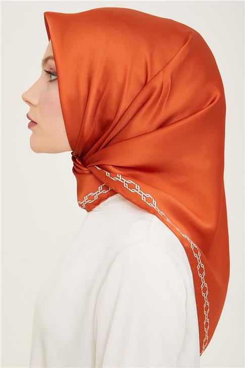 Armine Klasik Desenli Twill İpek Eşarp 24Ya9154 53 05