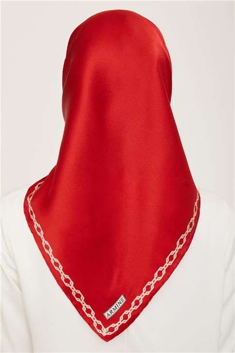Armine Klasik Desenli Twill İpek Eşarp 24Ya9154 53 33
