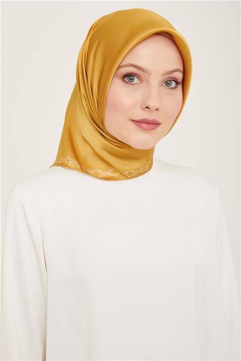 Armine Klasik Desenli Twill İpek Eşarp 24Ya9154 53 51