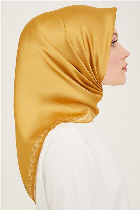 Armine Klasik Desenli Twill İpek Eşarp 24Ya9154 53 51