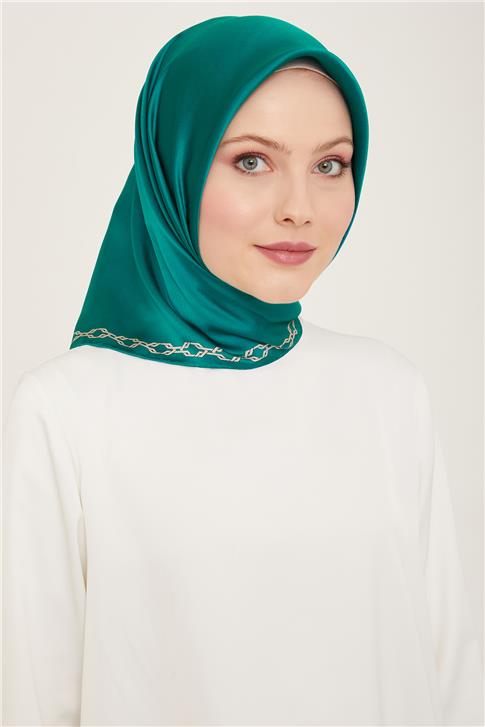 Armine Klasik Desenli Twill İpek Eşarp 24Ya9154 53 82