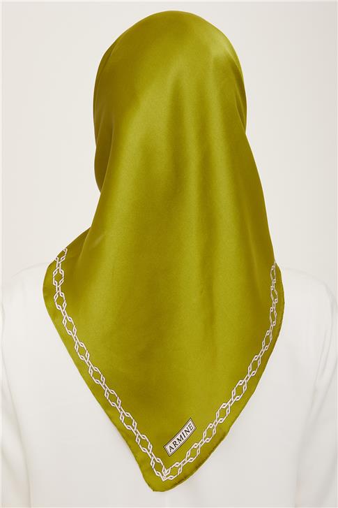 Armine Klasik Desenli Twill İpek Eşarp 24Ya9154 53 84