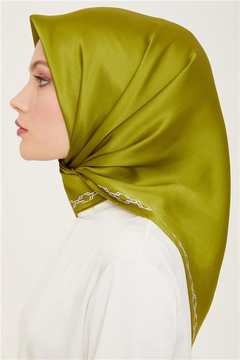 Armine Klasik Desenli Twill İpek Eşarp 24Ya9154 53 84