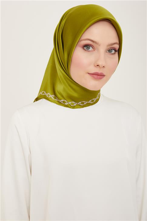 Armine Klasik Desenli Twill İpek Eşarp 24Ya9154 53 84