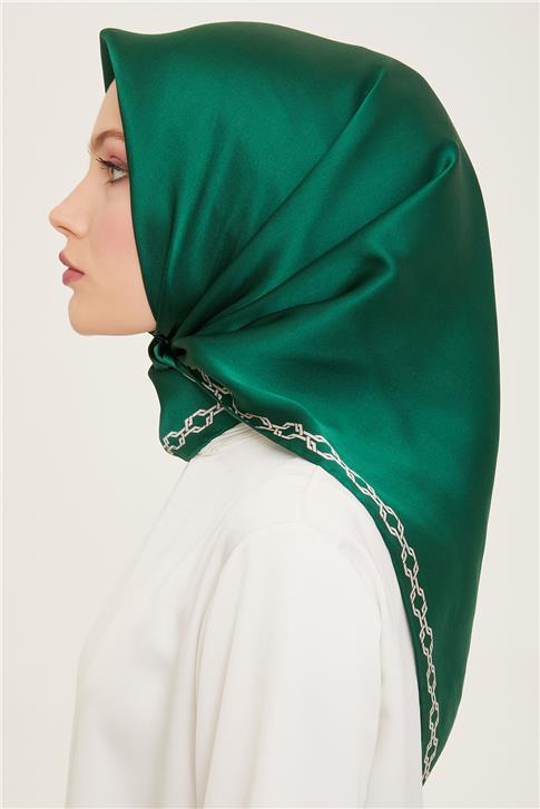 Armine Klasik Desenli Twill İpek Eşarp 24Ya9154 53 86
