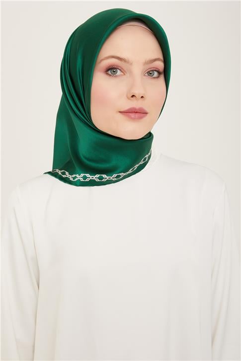 Armine Klasik Desenli Twill İpek Eşarp 24Ya9154 53 86