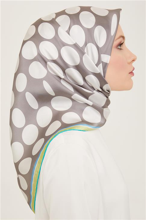 Armine Geometrik Desenli Twill İpek Eşarp 24Ya9156 86 05